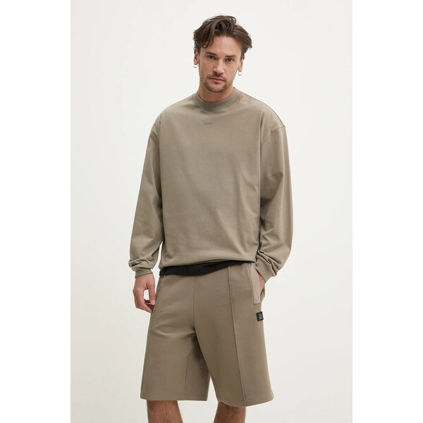 Bavlnené tričko s dlhým rukávom HUGO Daposo 48770423