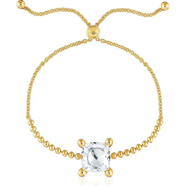 Strieborný pozlátený náramok Tous Color White 64317321