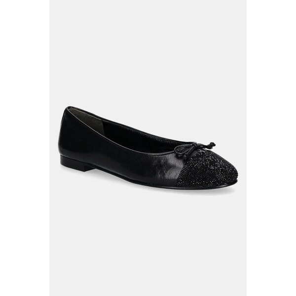 Kožené balerínky Tory Burch Cap-Toe Pave Ballet 64318173