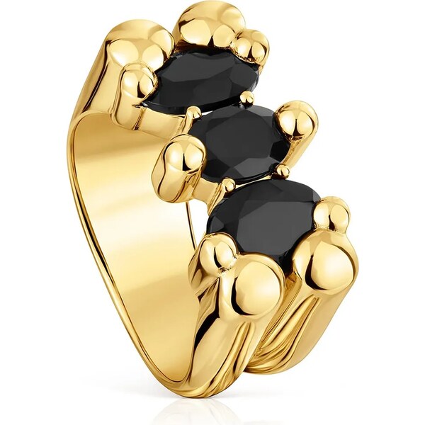 Strieborný pozlátený prsteň Tous 12 Bold Bear Gem 64317353