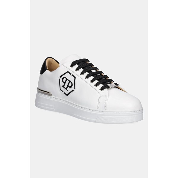 Kožené tenisky Philipp Plein Nappa Lo-Top Hexagon 62031379