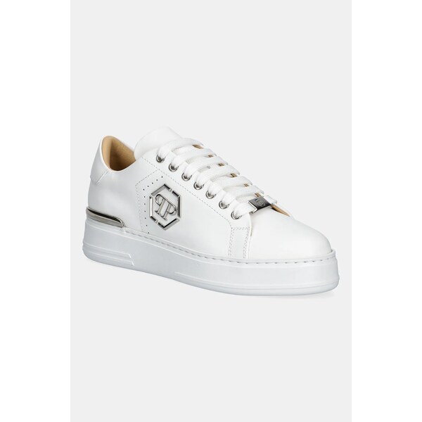 Kožené tenisky Philipp Plein Nappa Lo-Top Hexagon 62066789