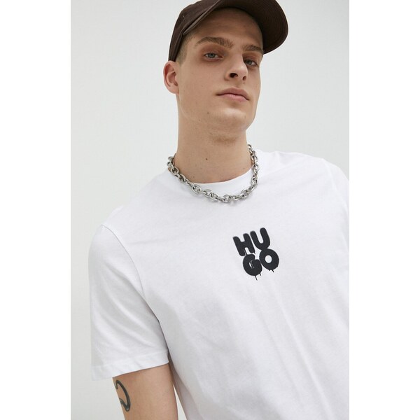 Bavlnené tričko HUGO 63046785