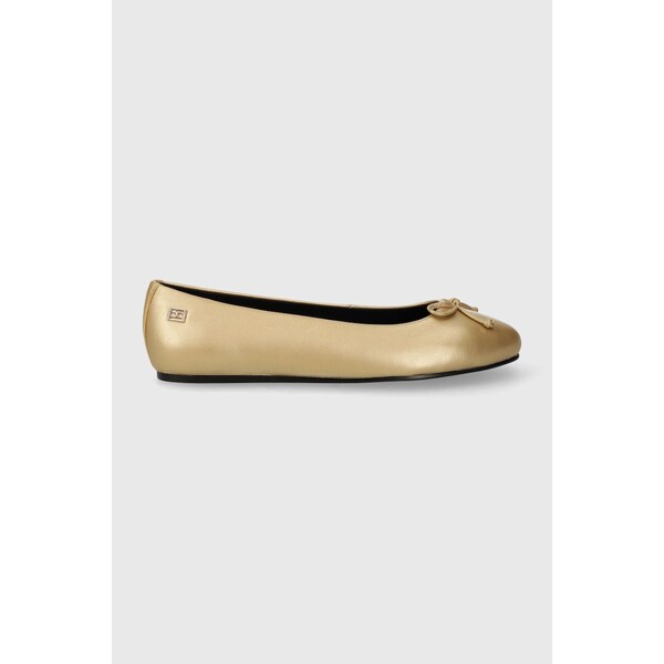 Kožené balerínky Tommy Hilfiger ESSENTIAL GOLDEN BALLERINA 47557775