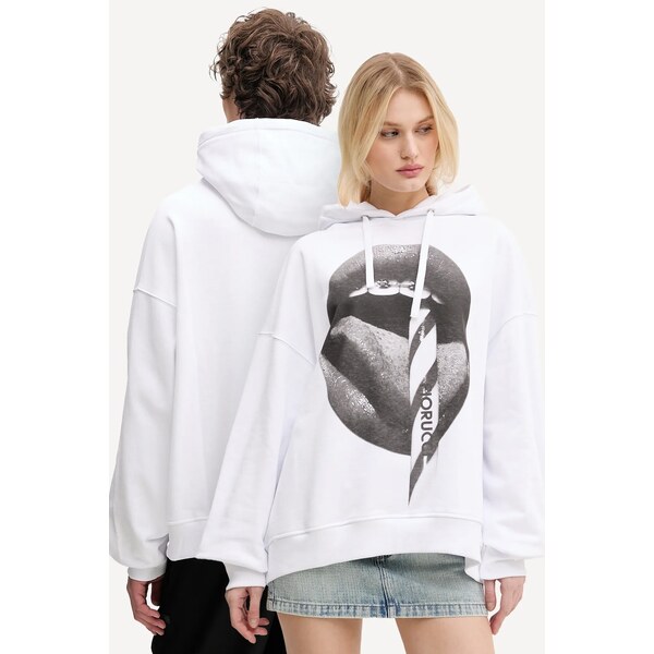 Bavlnená mikina Fiorucci Mouth Print Relaxed Fit Hoodie 62591483