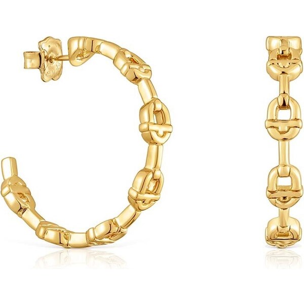 Strieborné pozlátené náušnice Tous Manifesto 64312081