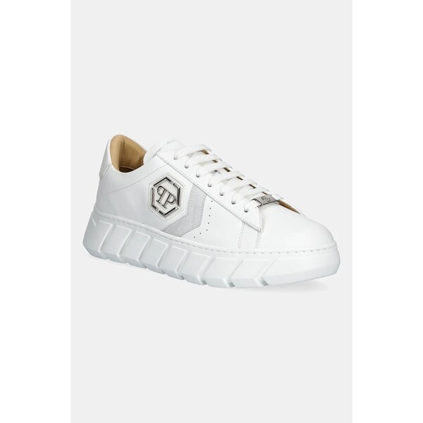 Kožené tenisky Philipp Plein Nappa Lo-Top Hexagon 62067306