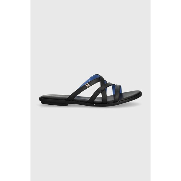 Kožené šľapky Tommy Hilfiger TH STRAP FLAT SANDAL 48749639