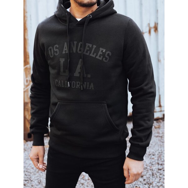 Dstreet Čierna pánska mikina s nápisom Los Angeles 66045987