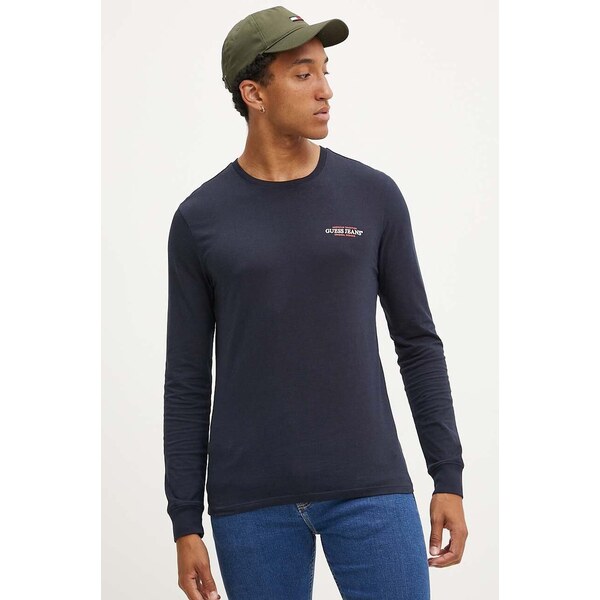 Bavlnené tričko s dlhým rukávom Guess Jeans 55613033