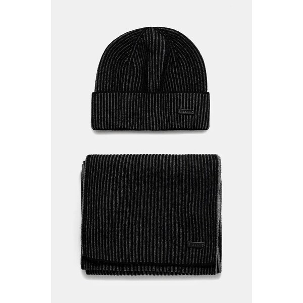 Čiapka a šál s prímesou vlny BOSS Ercole_SET 57671671