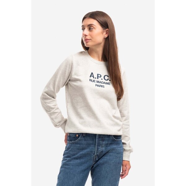 Bavlnená mikina A.P.C. Sweat Tina COEZD-F27561 MARINE 50736251