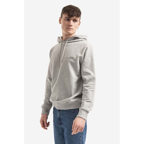 Bavlnená mikina A.P.C. Hoodie Item COEAS-H27672 BLACK 50736265
