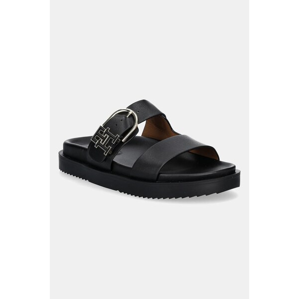 Kožené šľapky Tommy Hilfiger LEATHER SPORTY MULE 61293099