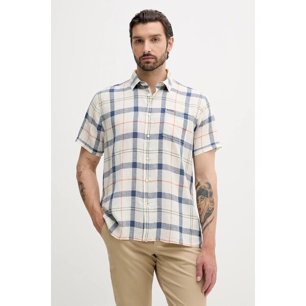 Ľanová košeľa Barbour CROFT 64188665