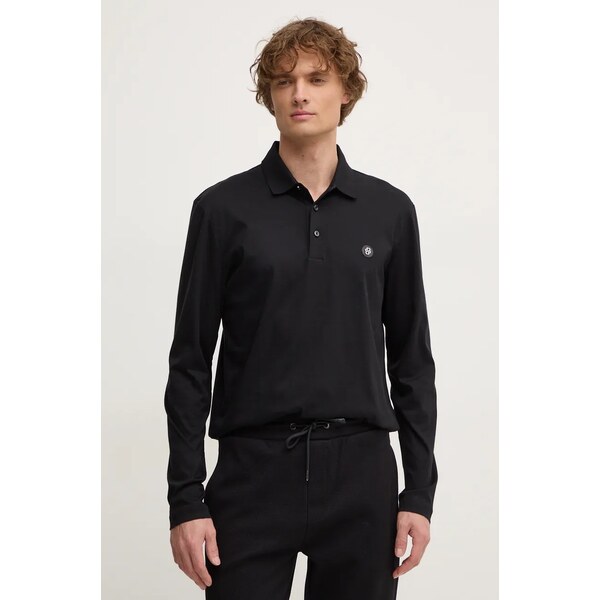 Bavlnené tričko s dlhým rukávom BOSS C-Paley 01 58480236