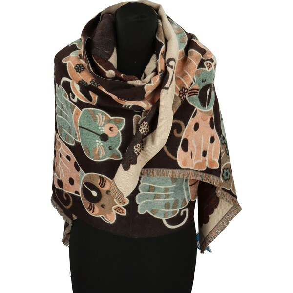 Dámsky šál hnedý - Firenze Gitel hnedá 66077074