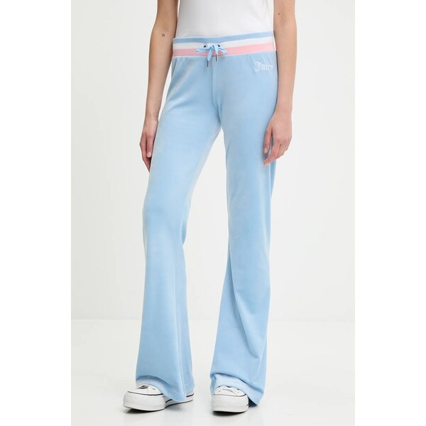 Velúrové tepláky Juicy Couture CHRISTINE STRIPE LOW RISE 63995270