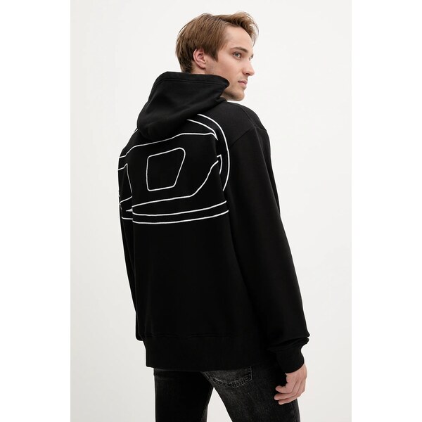 Bavlnená mikina Diesel S-MACS-HOOD-MEGOVAL-D 64346023