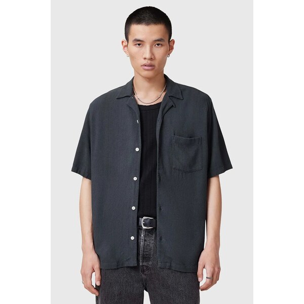 Košeľa s prímesou ľanu AllSaints CUDI 63996583