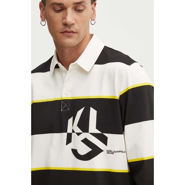 Bavlnené tričko s dlhým rukávom Karl Lagerfeld Jeans 54471419