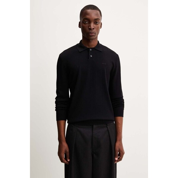 Vlnený sveter A.P.C. polo jacob logo 54762535