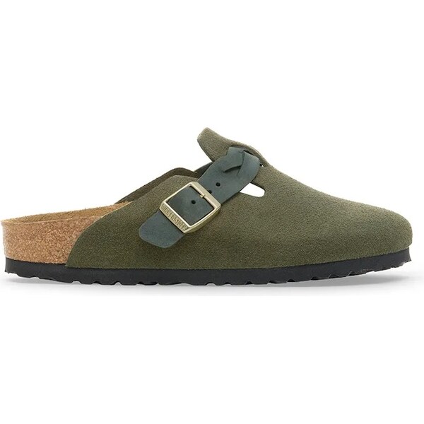 Semišové šľapky Birkenstock Boston Braided 64416742