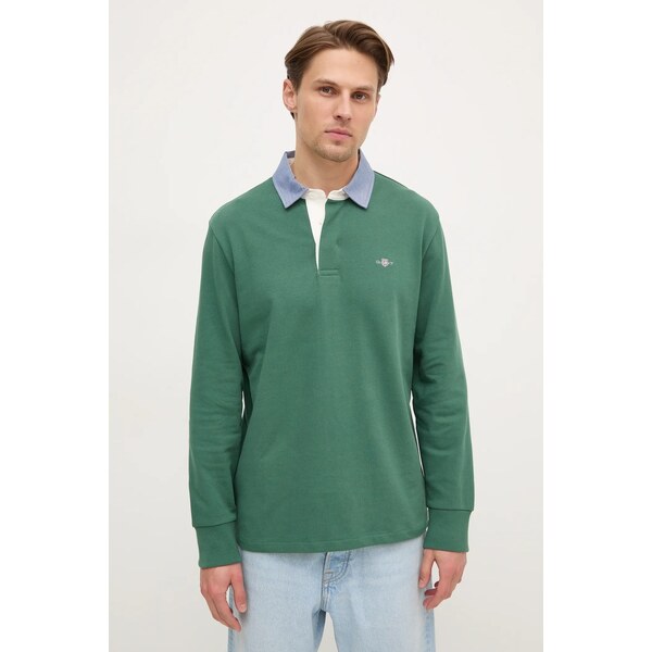 Bavlnené tričko s dlhým rukávom Gant 61539793