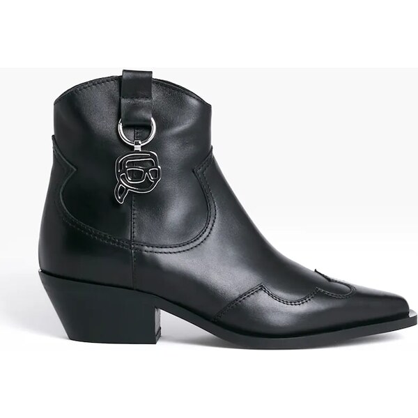 Kožené kovbojské topánky Karl Lagerfeld KANSAS NFT 64530837