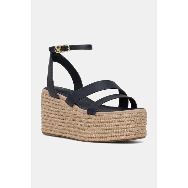 Kožené sandále Tommy Hilfiger ANKLE STRAP LEATHER PLATFORM 63250773