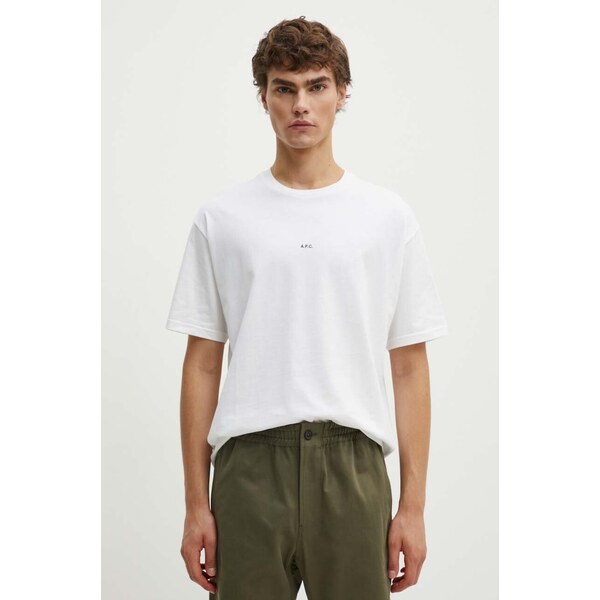 Bavlnené tričko A.P.C. t-shirt boxy micro logo GOTS 54138494