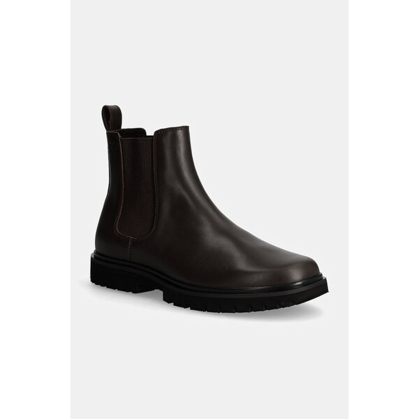 Kožená obuv Calvin Klein Jeans EVA BOOT MID CHELSEA UNIFORM DR 56764500