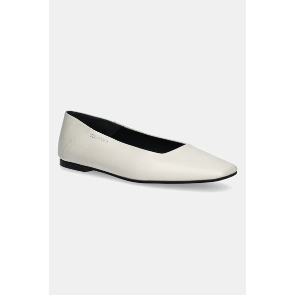 Kožené balerínky Calvin Klein FLAT BALLERINA - LTH 61988475
