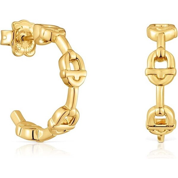 Strieborné pozlátené náušnice Tous Manifesto 64312102