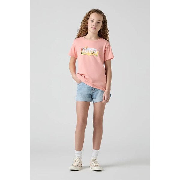 Detské rifľové krátke nohavice Levis MINI MOM SHORT W EMBROIDER 61937570