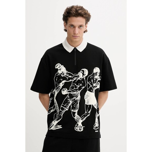 Bavlnené polo tričko HUGO Duboxie 64826339