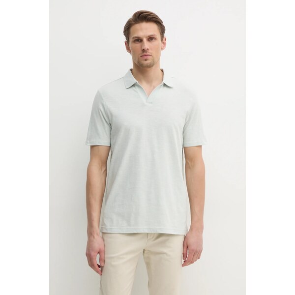 Polo tričko s prímesou ľanu Calvin Klein 62066745