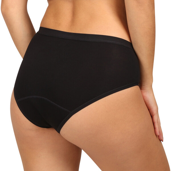 Menštruačné nohavičky Love Luna čierne Cotton Midi Brief (LLUWCPMI) 63798134