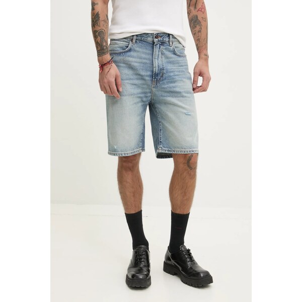 Rifľové krátke nohavice HUGO 62349837