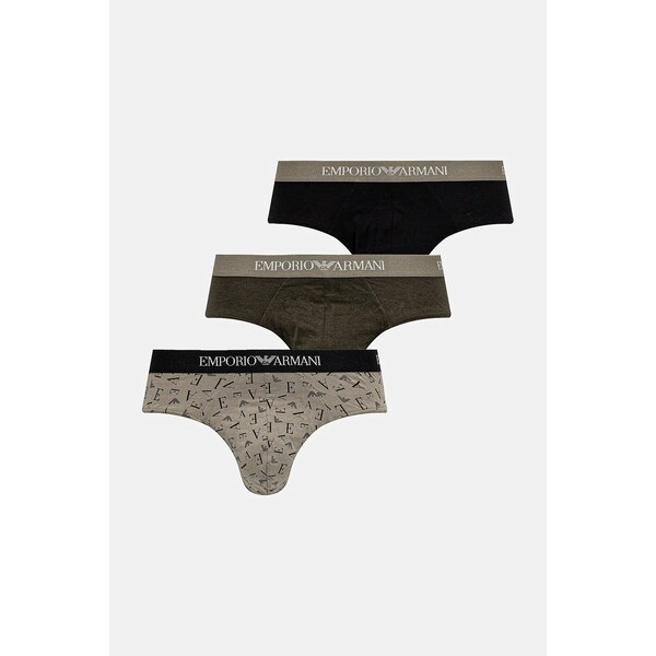 Bavlnené slipy Emporio Armani Underwear 3-pak 64187723