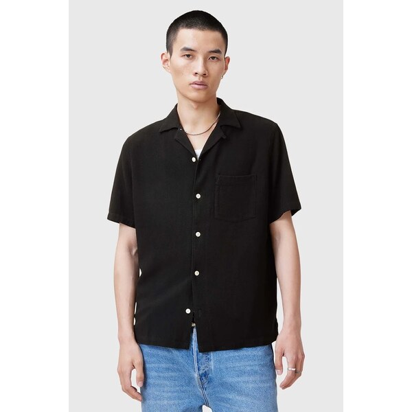Košeľa s prímesou ľanu AllSaints CUDI 63996582