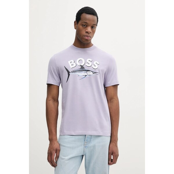 Bavlnené tričko BOSS Orange 63122783