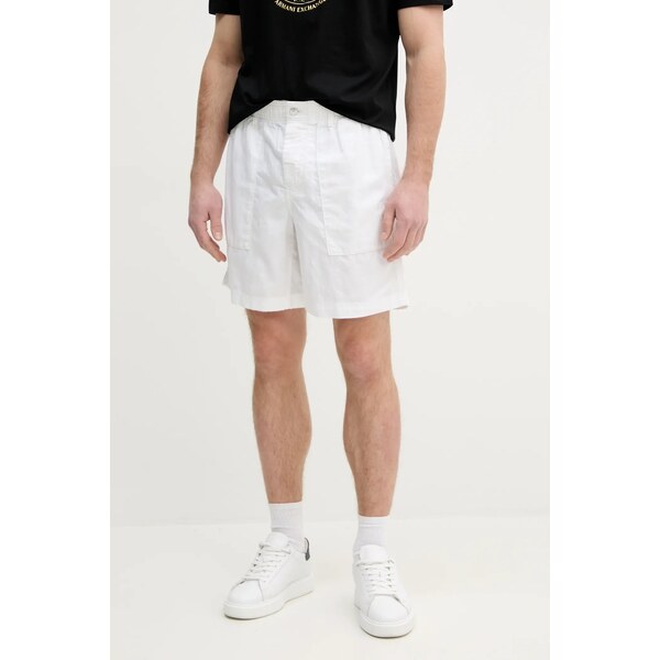 Šortky s prímesou ľanu Calvin Klein Jeans 62410769