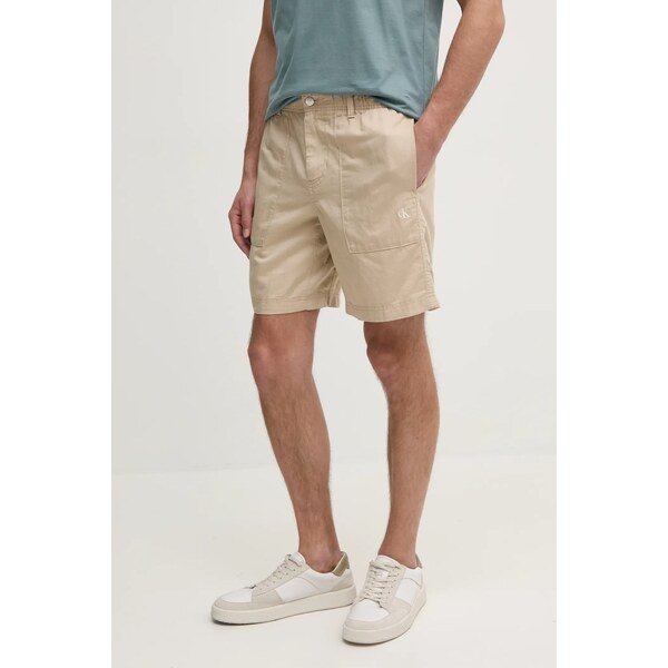 Šortky s prímesou ľanu Calvin Klein Jeans 62410770