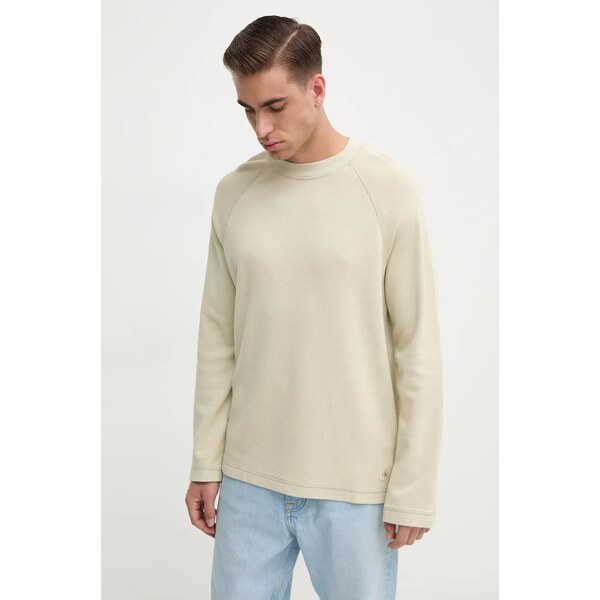 Bavlnené tričko s dlhým rukávom Calvin Klein Jeans 58394682