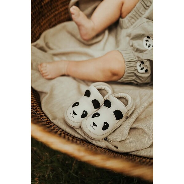 Kožené topánky pre bábätká Donsje Morris Sneakers Panda 62458954