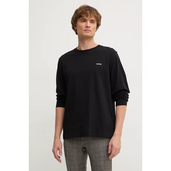 Bavlnené tričko s dlhým rukávom Boss Orange 58989267