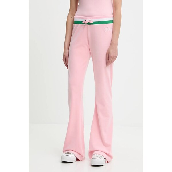 Velúrové tepláky Juicy Couture CHRISTINE STRIPE LOW RISE 63995271