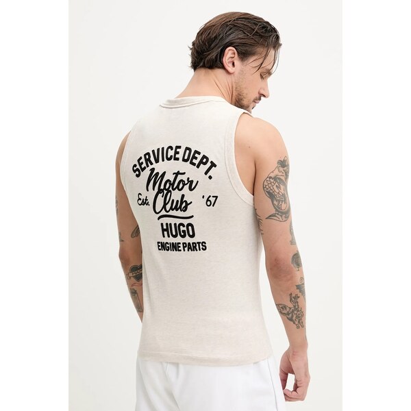 Bavlnené tričko Hugo Blue 66530228