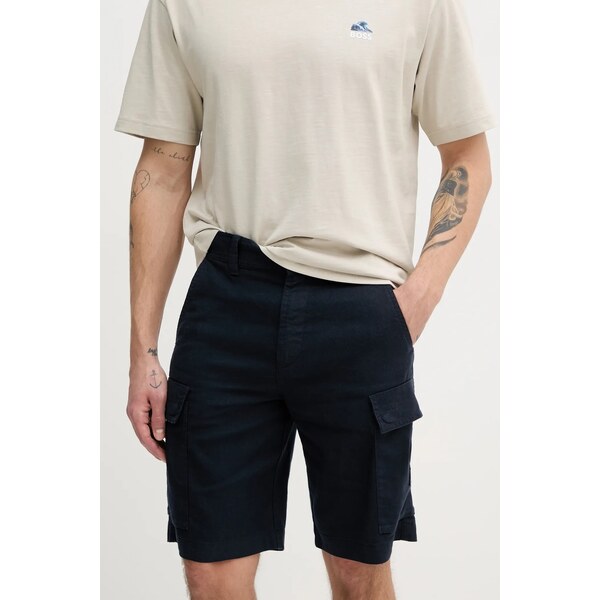 Ľanové šortky BOSS Orange 62657562